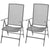vidaXL Stackable Garden Chairs 2 pcs Steel Grey | SKU: 42716 | Barcode: 8718475503217