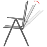vidaXL Stackable Garden Chairs 2 pcs Steel Grey | SKU: 42716 | Barcode: 8718475503217