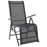 vidaXL Reclining Deck Chair Aluminium And Textilene Black | SKU: 42766 | Barcode: 8718475503712