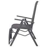 vidaXL Reclining Deck Chair Aluminium And Textilene Black | SKU: 42766 | Barcode: 8718475503712