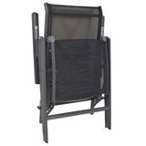 vidaXL Reclining Deck Chair Aluminium And Textilene Black | SKU: 42766 | Barcode: 8718475503712