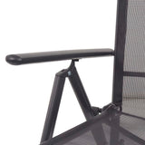 vidaXL Reclining Deck Chair Aluminium And Textilene Black | SKU: 42766 | Barcode: 8718475503712