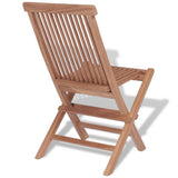 vidaXL Folding Garden Chairs 4 pcs Solid Teak Wood | SKU: 43040 | Barcode: 8718475506140