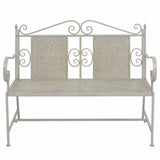 vidaXL Garden Bench 115 cm Steel Grey | SKU: 43152 | Barcode: 8718475507154