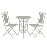 VidaXL Grey Steel 3 Piece Bistro Set | SKU: 43153 | UPC: 8718475507161