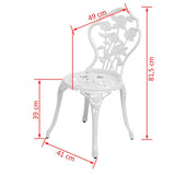 vidaXL Bistro Chairs 2 pcs Cast Aluminium White | SKU: 43176 | Barcode: 8718475507390