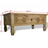 vidaXL Coffee Table Mexican Pine Corona Range 100x60x45 cm | SKU: 243736 | Barcode: 8718475526179