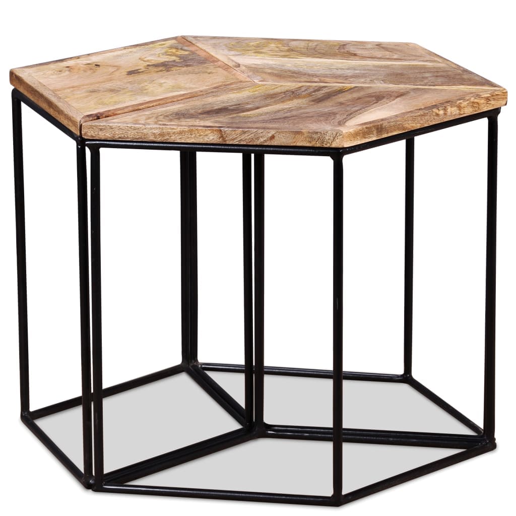 vidaXL Coffee Table Solid Mango Wood 48x48x40 cm | SKU: 243976 | Barcode: 8718475528517