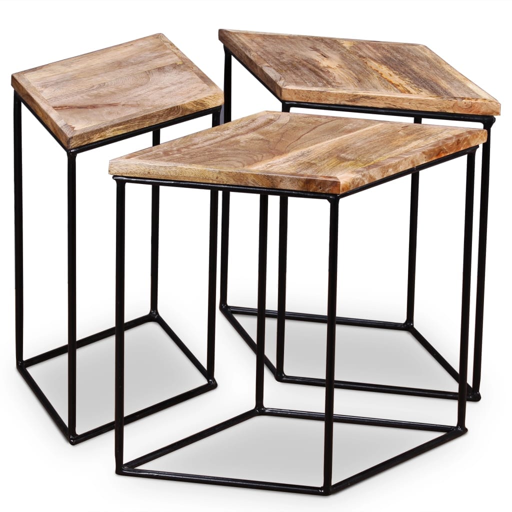 vidaXL Coffee Table Solid Mango Wood 48x48x40 cm | SKU: 243976 | Barcode: 8718475528517