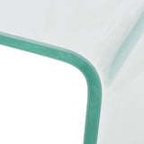 vidaXL Coffee Table Tempered Glass 49.5x50x45 cm Clear | SKU: 244188 | Barcode: 8718475530572