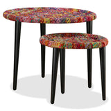 vidaXL Coffee Table Set 2 Pieces Chindi Weave Details Multicolour | SKU: 244213 | Barcode: 8718475530824
