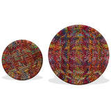 vidaXL Coffee Table Set 2 Pieces Chindi Weave Details Multicolour | SKU: 244213 | Barcode: 8718475530824