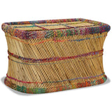 vidaXL Coffee Table Bamboo With Chindi Details Multicolour N2 | SKU: 244215 | Barcode: 8718475530848