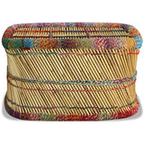 vidaXL Coffee Table Bamboo With Chindi Details Multicolour N2 | SKU: 244215 | Barcode: 8718475530848