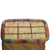 vidaXL Coffee Table Bamboo With Chindi Details Multicolour N2 | SKU: 244215 | Barcode: 8718475530848