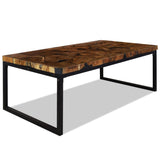 vidaXL Coffee Table Teak Resin 110x60x40 cm Black And Brown | SKU: 244551 | Barcode: 8718475533382