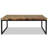 vidaXL Coffee Table Teak Resin 110x60x40 cm Black And Brown | SKU: 244551 | Barcode: 8718475533382