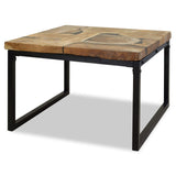 vidaXL Coffee Table Teak Resin 60x60x40 cm Black And Brown | SKU: 244552 | Barcode: 8718475533399