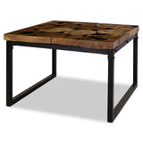vidaXL Coffee Table Teak Resin 60x60x40 cm Black And Brown | SKU: 244552 | Barcode: 8718475533399