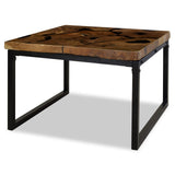 vidaXL Coffee Table Teak Resin 60x60x40 cm Black And Brown | SKU: 244552 | Barcode: 8718475533399