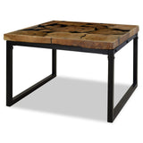 vidaXL Coffee Table Teak Resin 60x60x40 cm Black And Brown | SKU: 244552 | Barcode: 8718475533399