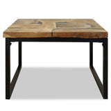 vidaXL Coffee Table Teak Resin 60x60x40 cm Black And Brown | SKU: 244552 | Barcode: 8718475533399