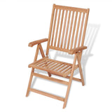 vidaXL Reclining Garden Chairs 2 pcs Solid Teak Wood | SKU: 43029 | Barcode: 8718475559030