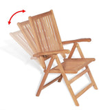 vidaXL Reclining Garden Chairs 2 pcs Solid Teak Wood | SKU: 43029 | Barcode: 8718475559030