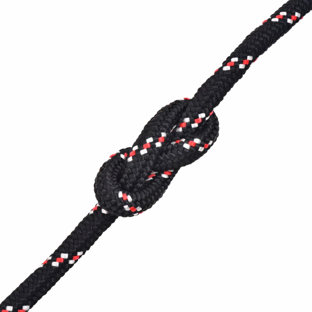 vidaXL Marine Rope Polypropylene 8 mm 100 m Black | SKU: 91285 | Barcode: 8718475559313