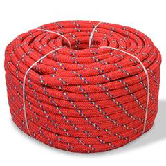 vidaXL Marine Rope Polypropylene 10 mm 50 m Red | SKU: 91291 | Barcode: 8718475559375