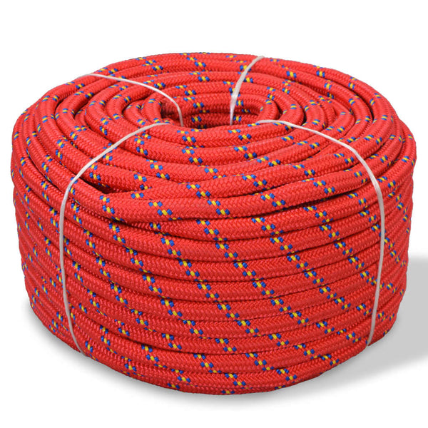 vidaXL Marine Rope Polypropylene 12 mm 50 m Red | SKU: 91292 | Barcode: 8718475559382