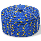 vidaXL Marine Rope Polypropylene 8 mm 100 m Blue | SKU: 91295 | Barcode: 8718475559412