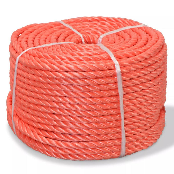 vidaXL Twisted Rope Polypropylene 10 mm 100 m Orange | SKU: 91301 | Barcode: 8718475559474