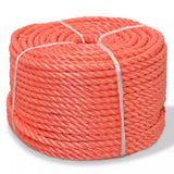 vidaXL Twisted Rope Polypropylene 12 mm 100 m Orange | SKU: 91302 | Barcode: 8718475559481