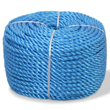 vidaXL Twisted Rope Polypropylene 8 mm 200 m Blue | SKU: 91304 | Barcode: 8718475559504