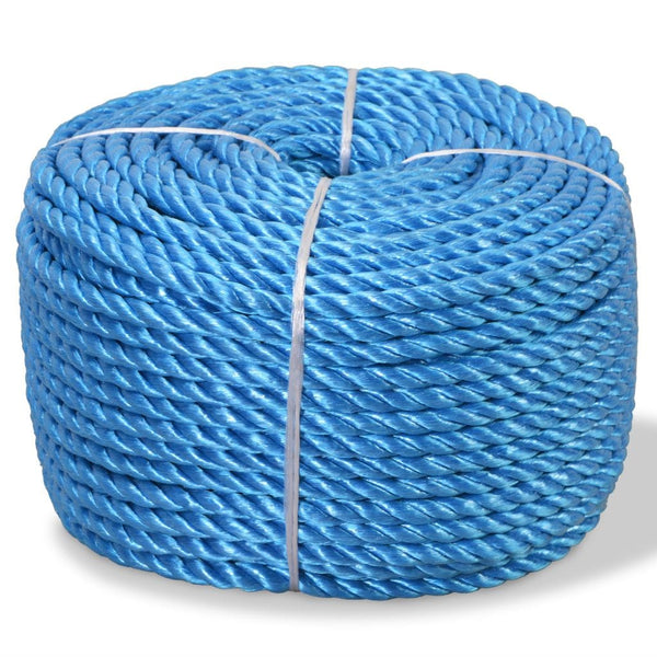 vidaXL Twisted Rope Polypropylene 10 mm 100 m Blue | SKU: 91305 | Barcode: 8718475559511