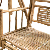 vidaXL 2-Seater Swing Bench With Palm Leaves Bamboo 202 cm | SKU: 43712 | Barcode: 8718475576785