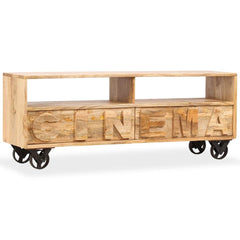 VidaXL Solid Mango Wood TV Cabinet, 120x30x48cm | SKU: 244951 | UPC: 8718475580850 | Weight: 27.12kg