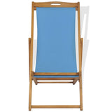 vidaXL Deck Chair Teak 56x105x96 cm Blue | SKU: 43803 | Barcode: 8718475580973