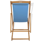 vidaXL Deck Chair Teak 56x105x96 cm Blue | SKU: 43803 | Barcode: 8718475580973