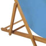 vidaXL Deck Chair Teak 56x105x96 cm Blue | SKU: 43803 | Barcode: 8718475580973