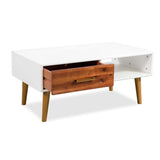 vidaXL Coffee Table Solid Acacia Wood 90x50x40 cm | SKU: 245736 | Barcode: 8718475590224