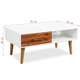 vidaXL Coffee Table Solid Acacia Wood 90x50x40 cm | SKU: 245736 | Barcode: 8718475590224