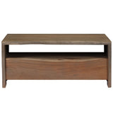 vidaXL Coffee Table Solid Acacia Wood Live Edges 90x50x40 cm Grey | SKU: 246127 | Barcode: 8718475603894