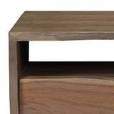 vidaXL Coffee Table Solid Acacia Wood Live Edges 90x50x40 cm Grey | SKU: 246127 | Barcode: 8718475603894