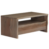 vidaXL Coffee Table Solid Acacia Wood Live Edges 90x50x40 cm Grey | SKU: 246127 | Barcode: 8718475603894