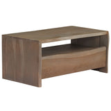 vidaXL Coffee Table Solid Acacia Wood Live Edges 90x50x40 cm Grey | SKU: 246127 | Barcode: 8718475603894