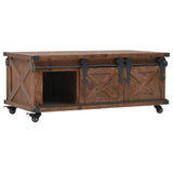 vidaXL Coffee Table Solid Fir Wood 91x51x38 cm Brown | SKU: 246119 | Barcode: 8718475606291