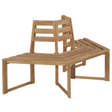 vidaXL Tree Bench Half-hexagonal 160 cm Solid Acacia Wood | SKU: 44251 | Barcode: 8718475614890