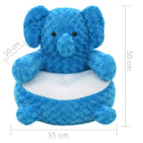 vidaXL Elephant Cuddly Toy Plush Blue | SKU: 80240 | Barcode: 8718475617617